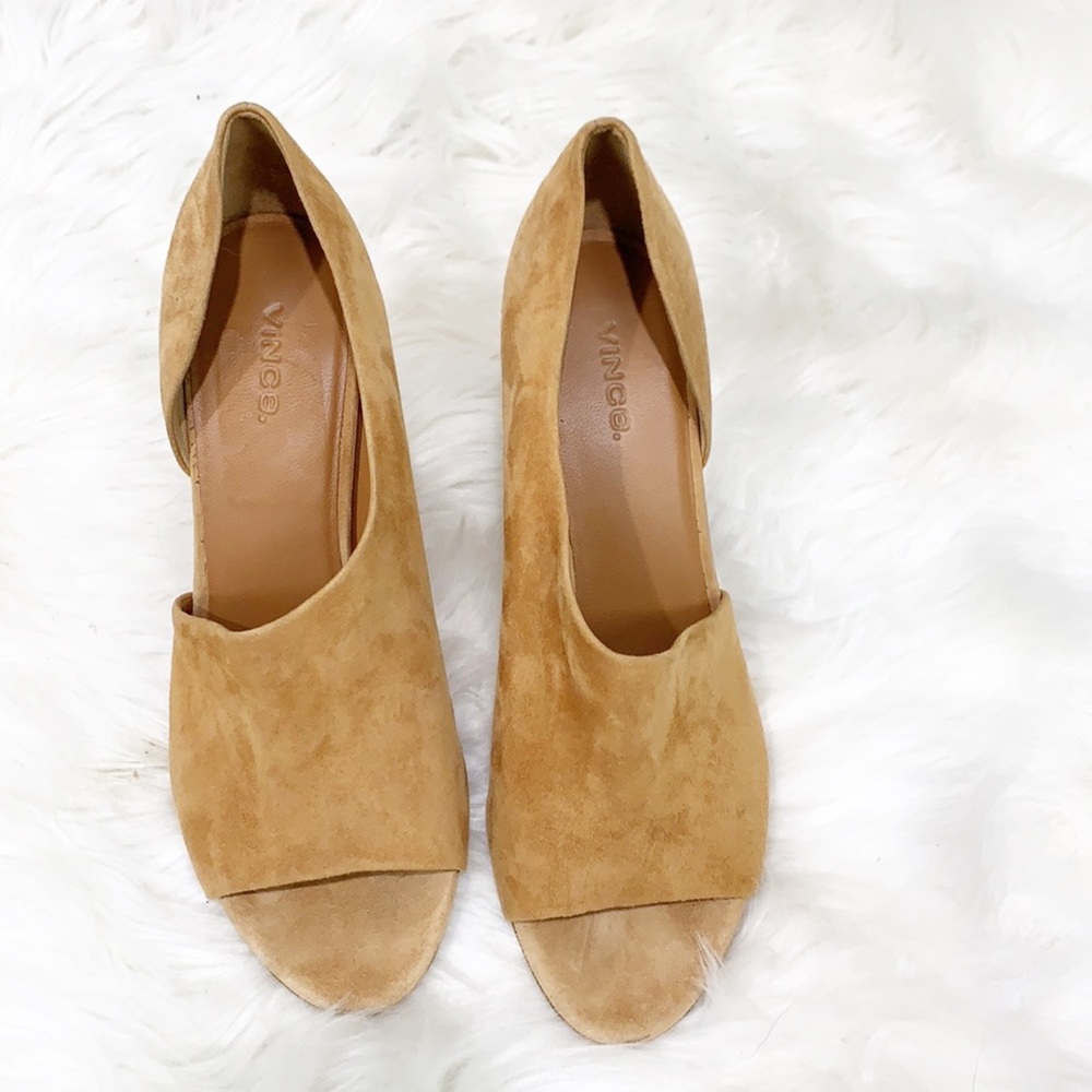Vince. Percey Block Heel Espadrille Sandal Tan 9 - Picture 3 of 16